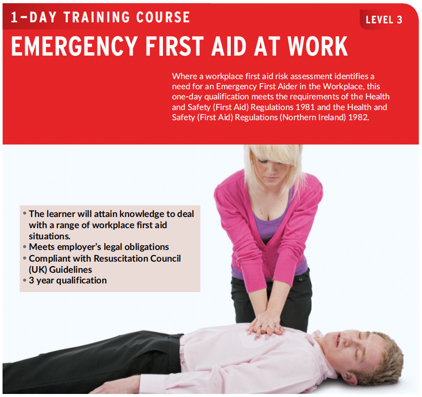 EmergencyFirstAidatWork FAALevel3Award 1day
